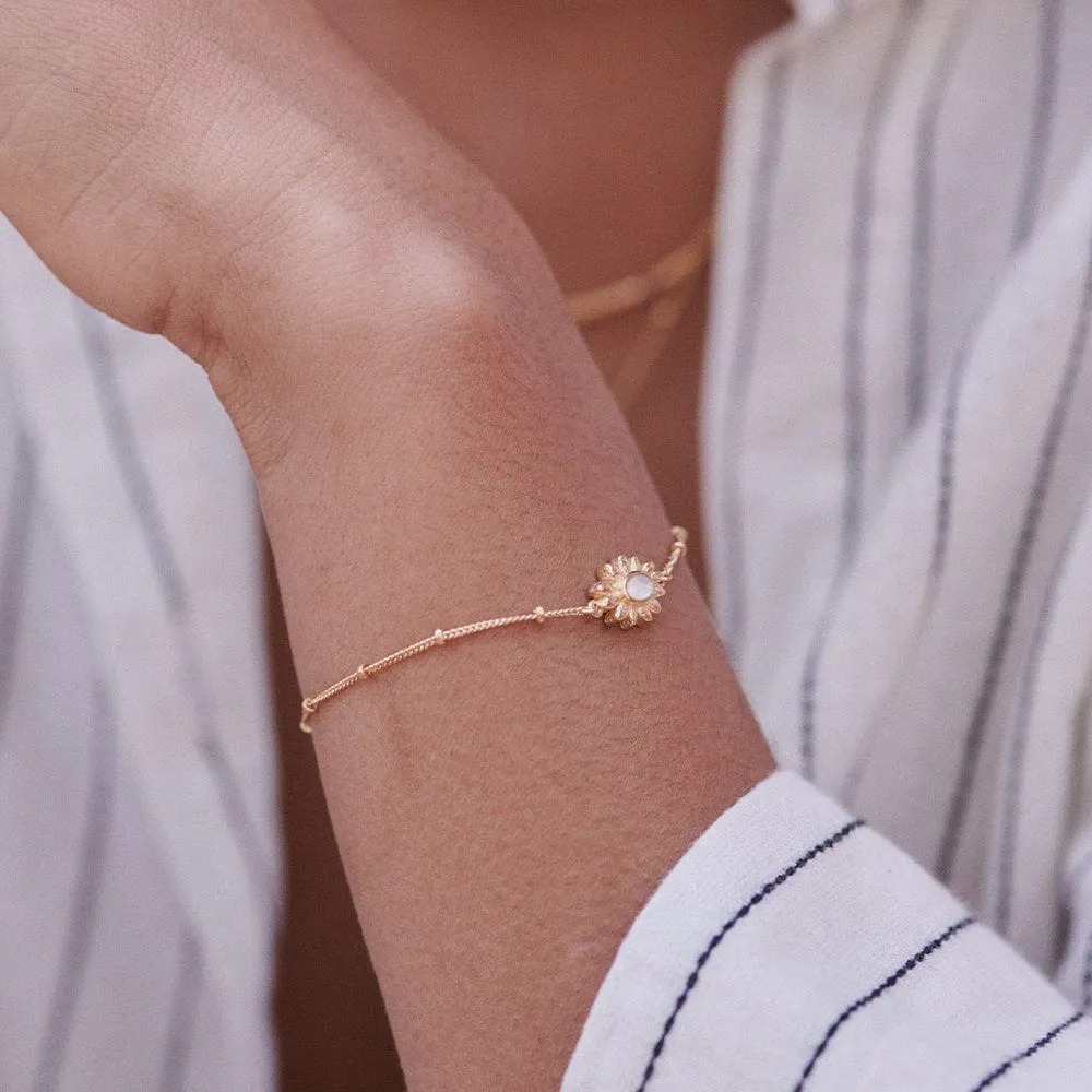 Daisy Mother of Pearl Bracelet 18ct Gold Plate sold by Daisy Jewellery product image thumbnail 2