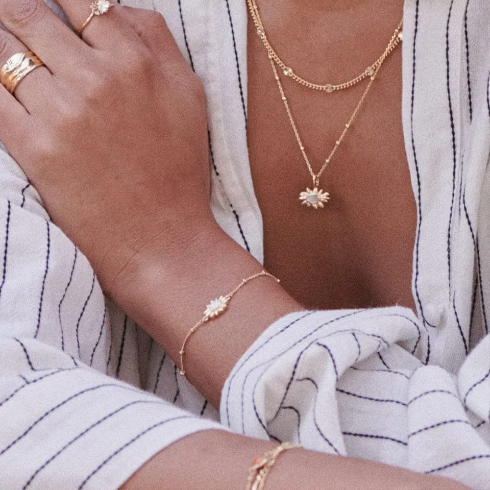 Daisy Mother of Pearl Bracelet 18ct Gold Plate sold by Daisy Jewellery product image thumbnail 4