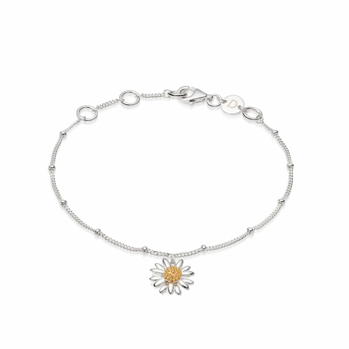 ☆送料 関税込☆more jude★daisy necklace bracelet se.t★人気 English Daisy Drop Bobble Bracelet Sterling Silver | Parallel