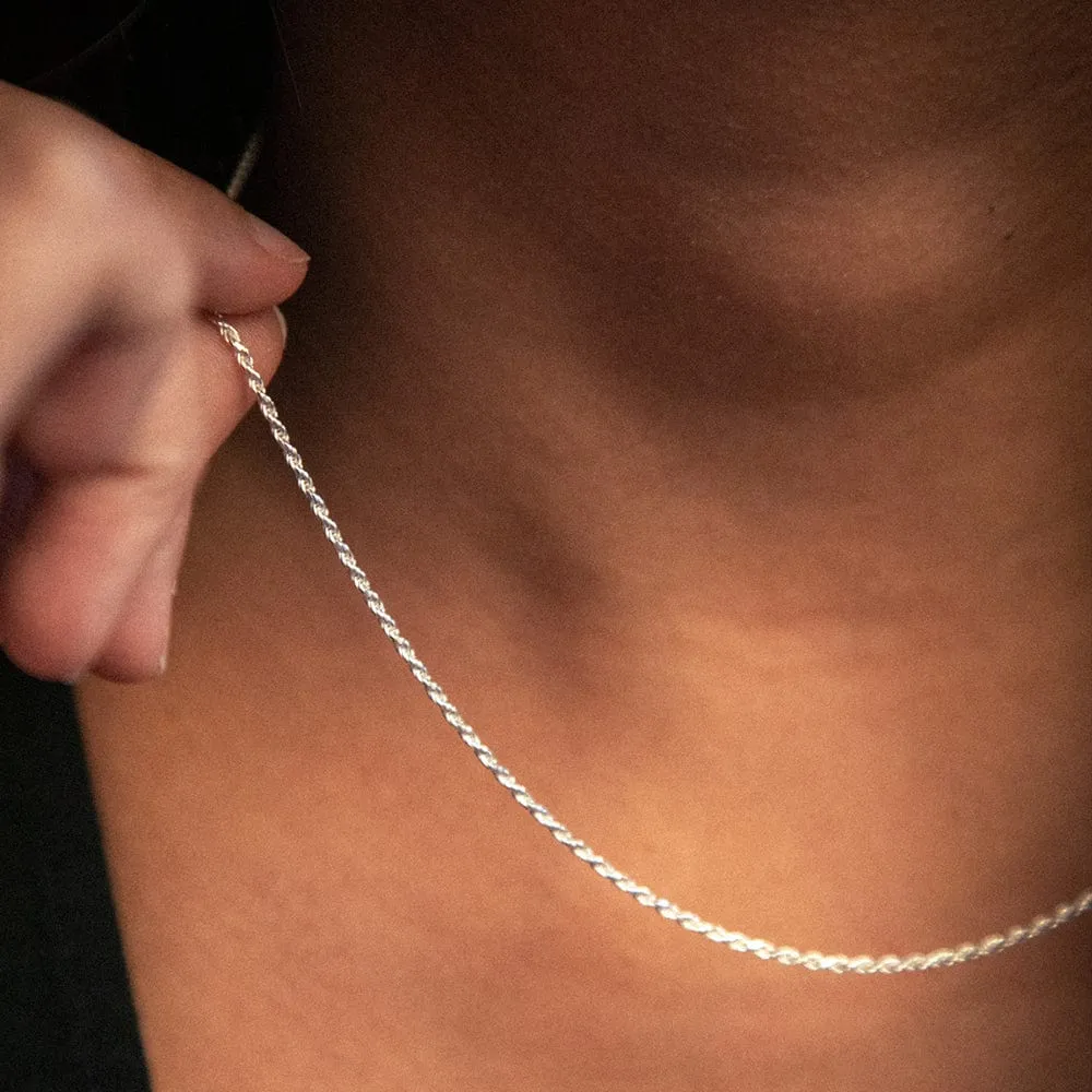 Rope Layering Chain Necklace Sterling Silver sold by Daisy Jewellery product image thumbnail 2