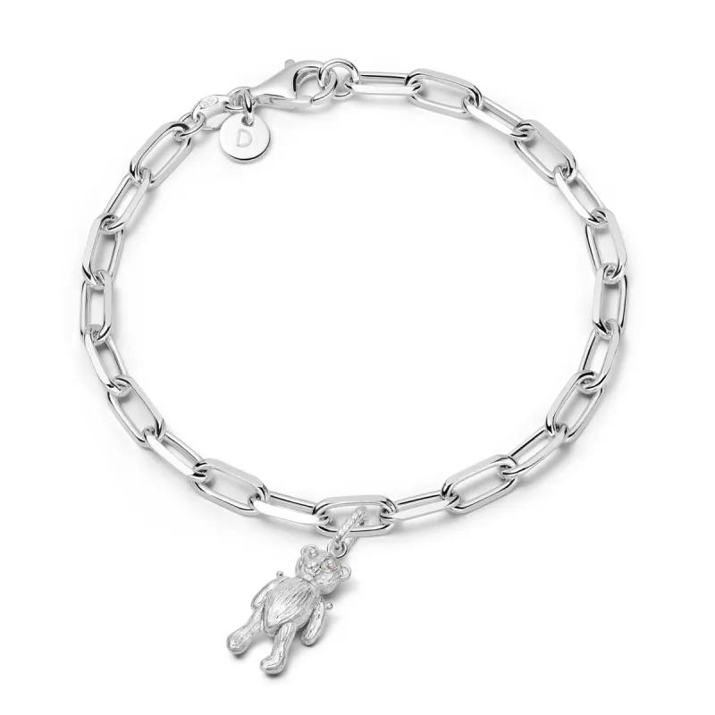 Shrimps Teddy Bear Charm Bracelet Sterling Silver sold by Daisy Jewellery