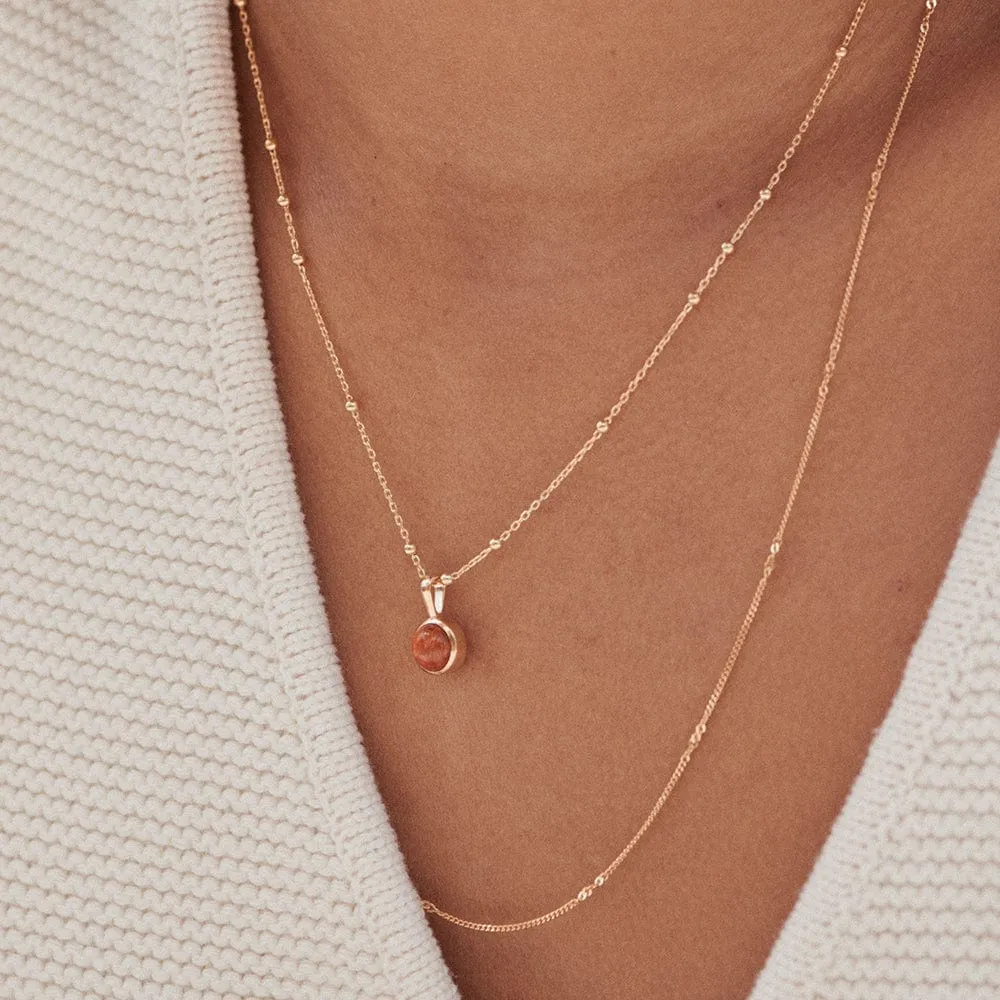 Red Coral Healing Stone Necklace 18ct Gold Plate sold by Daisy Jewellery product image thumbnail 2