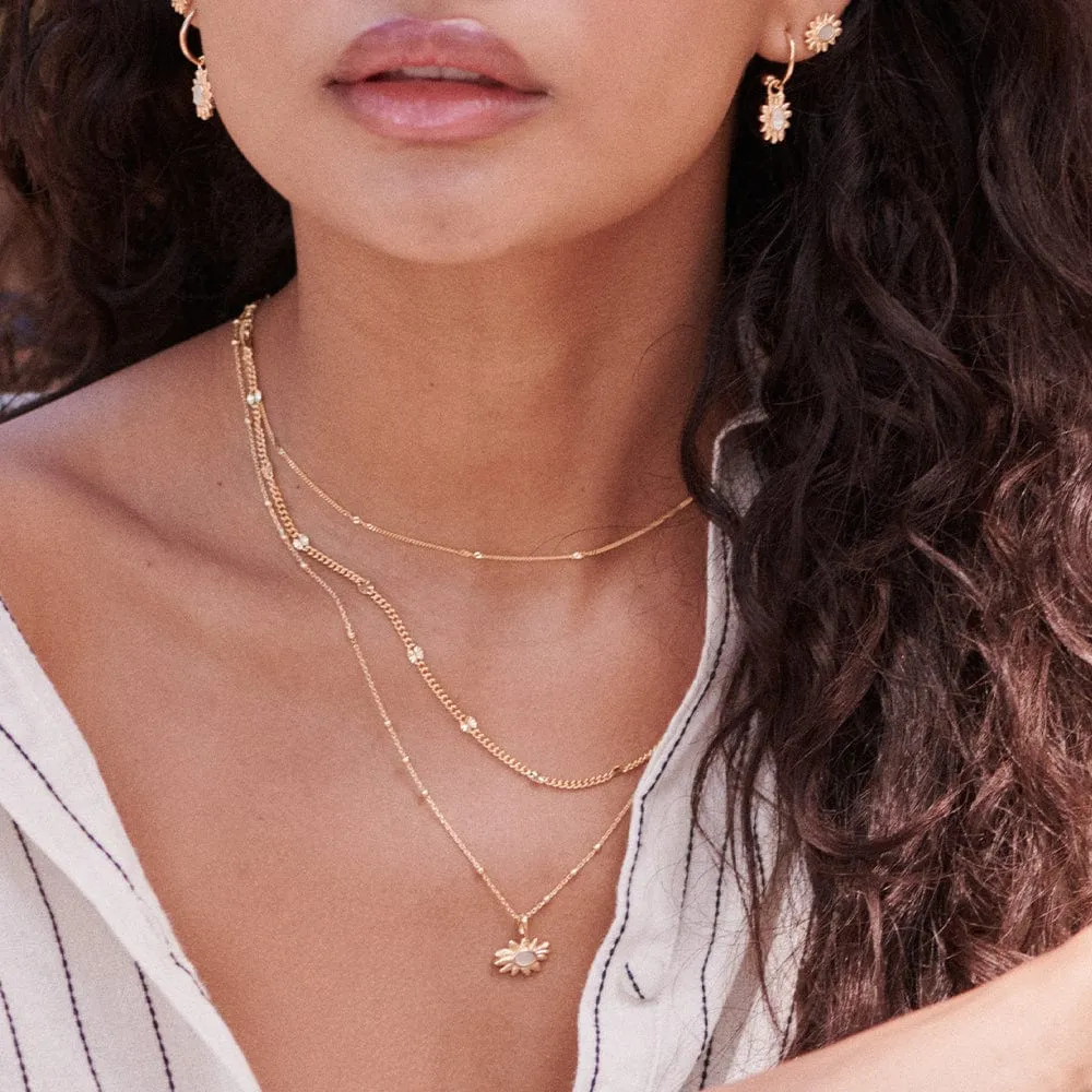 Sunburst Daisy Necklace Layering Set 18ct Gold Plate sold by Daisy Jewellery product image thumbnail 4