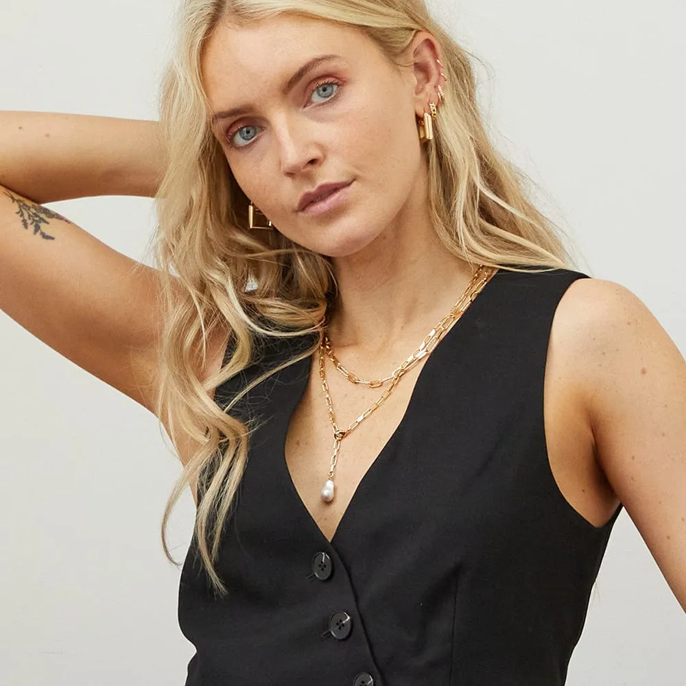 Polly Sayer Paper Clip Layering Set 18ct Gold Plate sold by Daisy Jewellery product image thumbnail 4