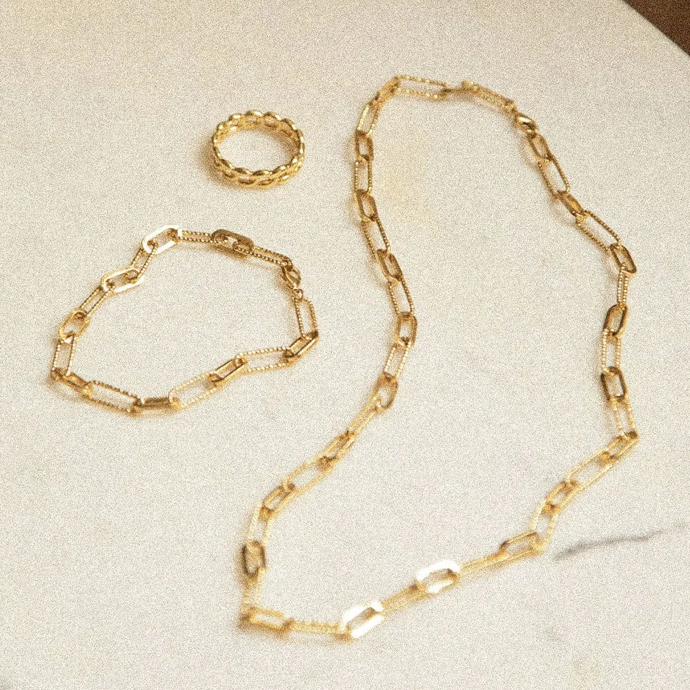 Polly Sayer Paper Clip Layering Set 18ct Gold Plate sold by Daisy Jewellery product image thumbnail 3