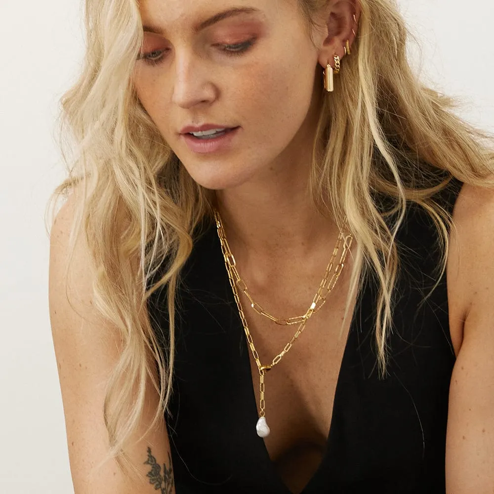 Polly Sayer Paper Clip Layering Set 18ct Gold Plate sold by Daisy Jewellery product image thumbnail 2