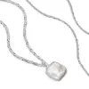 Organic Mother of Pearl Necklace Layering Set Sterling Silver sold by Daisy Jewellery