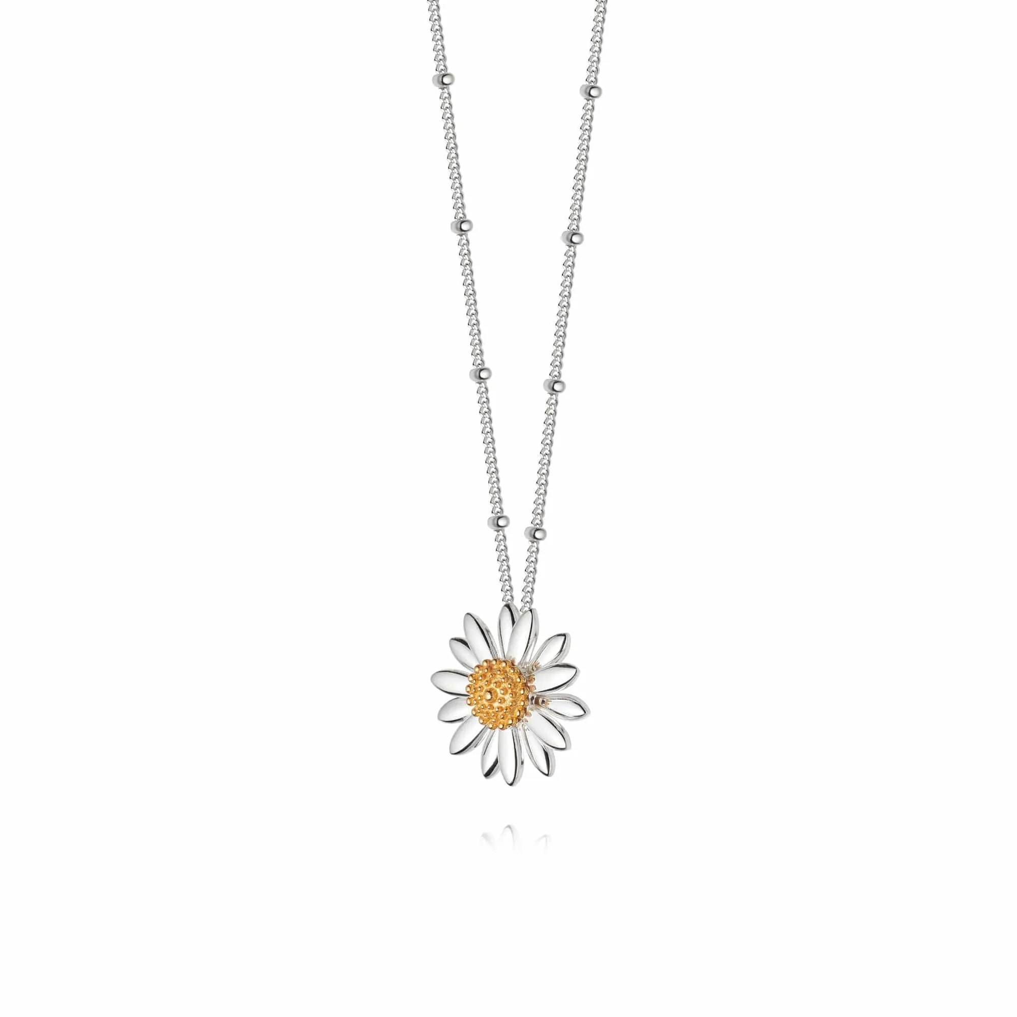 English Daisy Bobble Necklace Sterling Silver sold by Daisy Jewellery