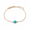 Turquoise Healing Stone Bobble Bracelet 18ct Gold Plate sold by Daisy Jewellery