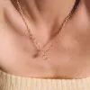 Rose Quartz Chunky Healing Stone Necklace 18ct Gold Plate sold by Daisy Jewellery