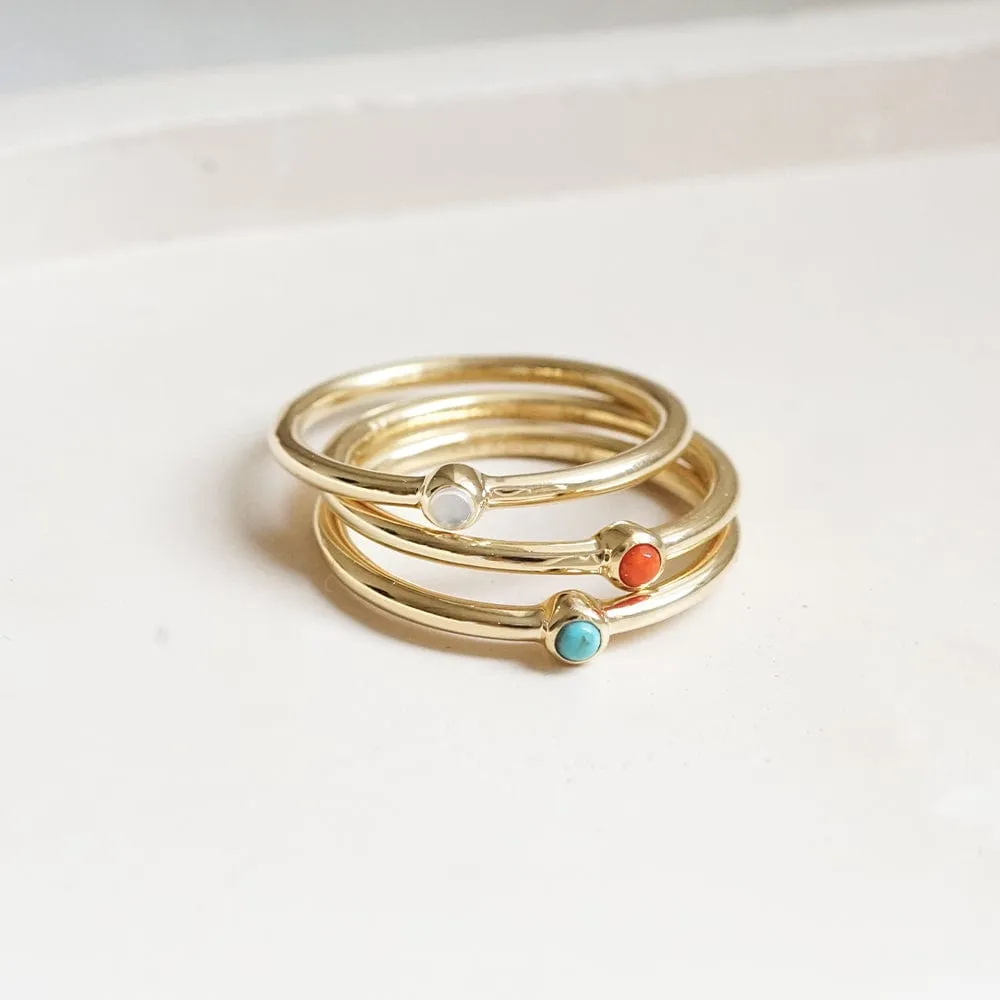 Protection and Harmony Ring Stack 18ct Gold Plate sold by Daisy Jewellery product image thumbnail 2