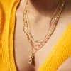 Free Necklace When You Spend £120 | Turquoise Beaded Necklace 18ct Gold Plate sold by Daisy Jewellery