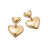Heart Drop Earrings 18ct Gold Plate sold by Daisy Jewellery