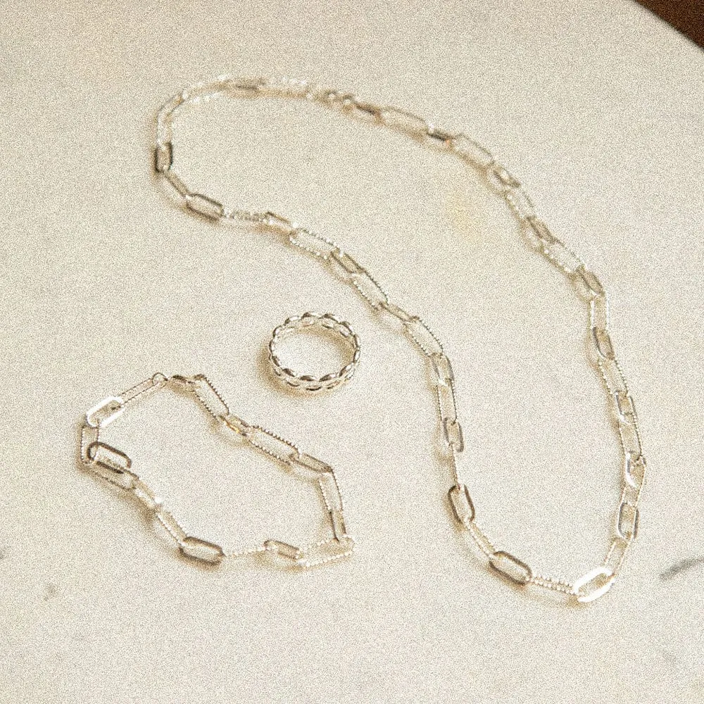 Polly Sayer Chain Look Silver Plate sold by Daisy Jewellery product image thumbnail 3