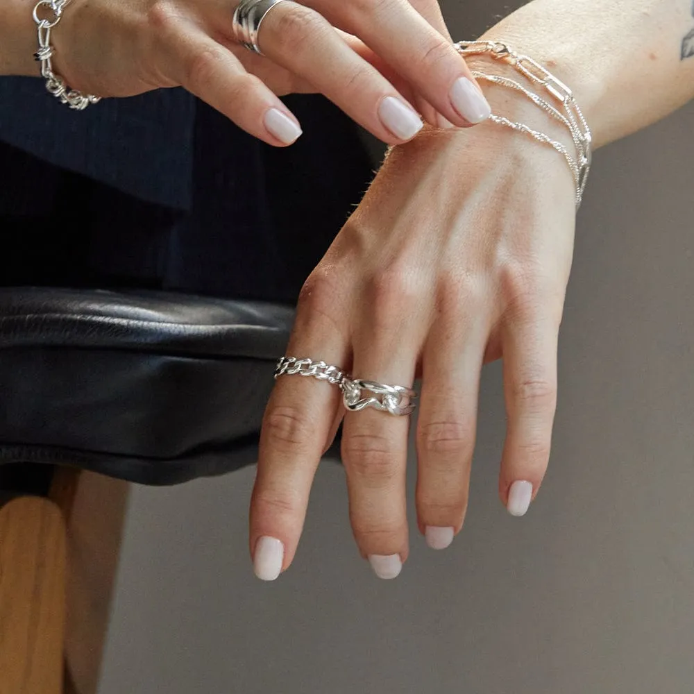 Polly Sayer Chain Look Silver Plate sold by Daisy Jewellery product image thumbnail 2