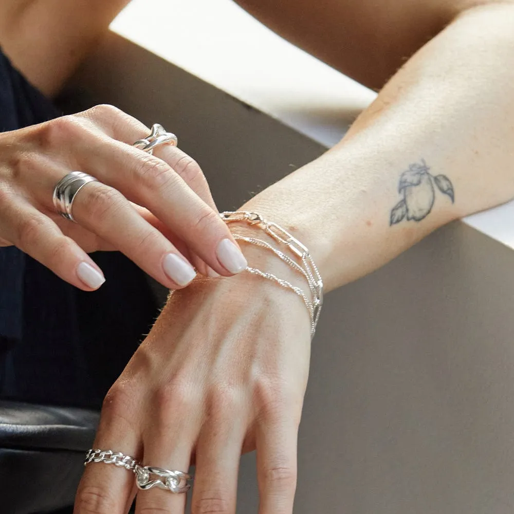 Polly Sayer Chain Look Silver Plate sold by Daisy Jewellery product image thumbnail 5