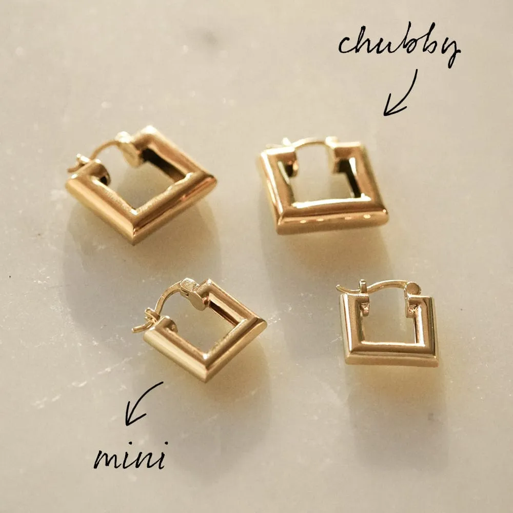 Polly Sayer Chubby Hoop Earring Stack 18ct Gold Plate sold by Daisy Jewellery product image thumbnail 3