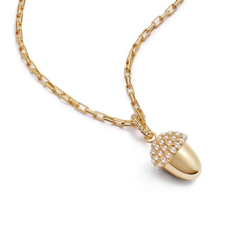 Shrimps Acorn Charm Necklace 18ct Gold Plate sold by Daisy Jewellery