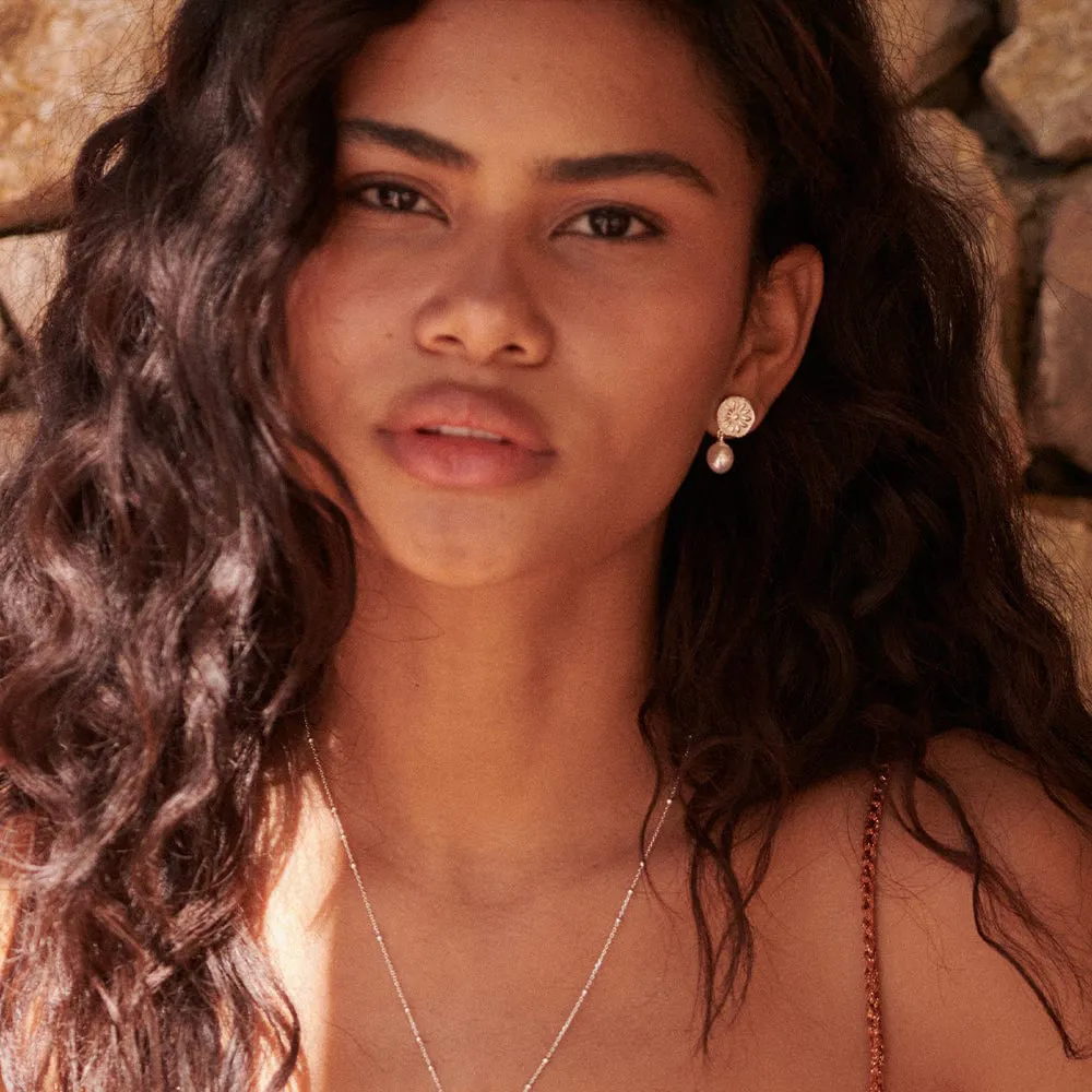 Daisy Pearl Drop Earrings Sterling Silver sold by Daisy Jewellery product image thumbnail 3