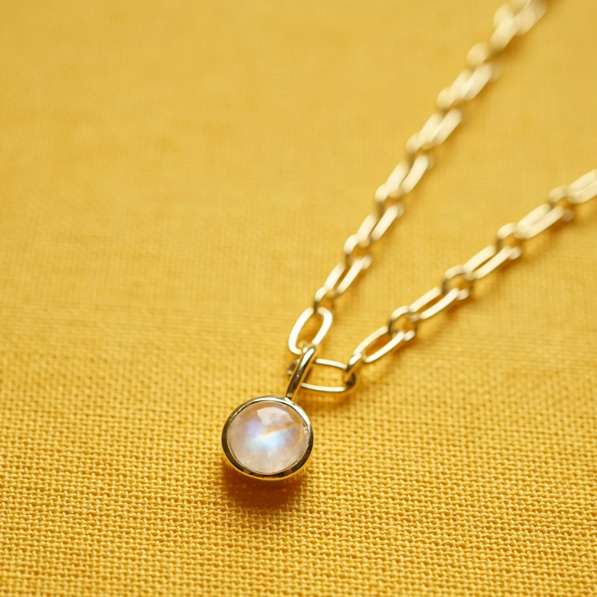 Rainbow Moonstone Chunky Healing Stone 18ct Gold Plate sold by Daisy Jewellery product image thumbnail 5