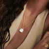 Organic Mother Of Pearl Necklace 18ct Gold Plate sold by Daisy Jewellery