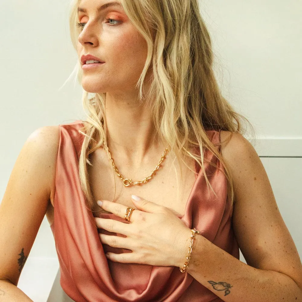 Polly Sayer Knot Chain Layering Set 18ct Gold Plate sold by Daisy Jewellery product image thumbnail 4