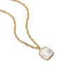 Organic Mother Of Pearl Necklace 18ct Gold Plate sold by Daisy Jewellery
