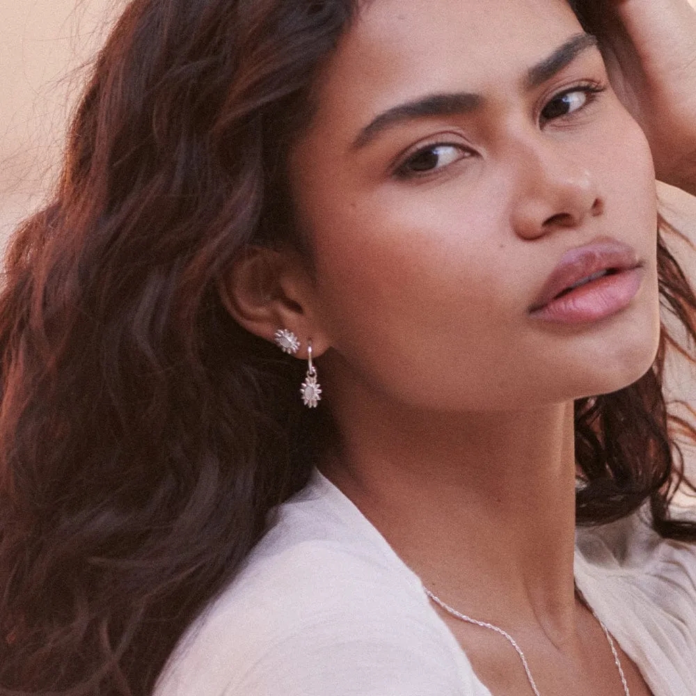 Daisy Mother of Pearl Drop Earrings Sterling Silver sold by Daisy Jewellery product image thumbnail 4