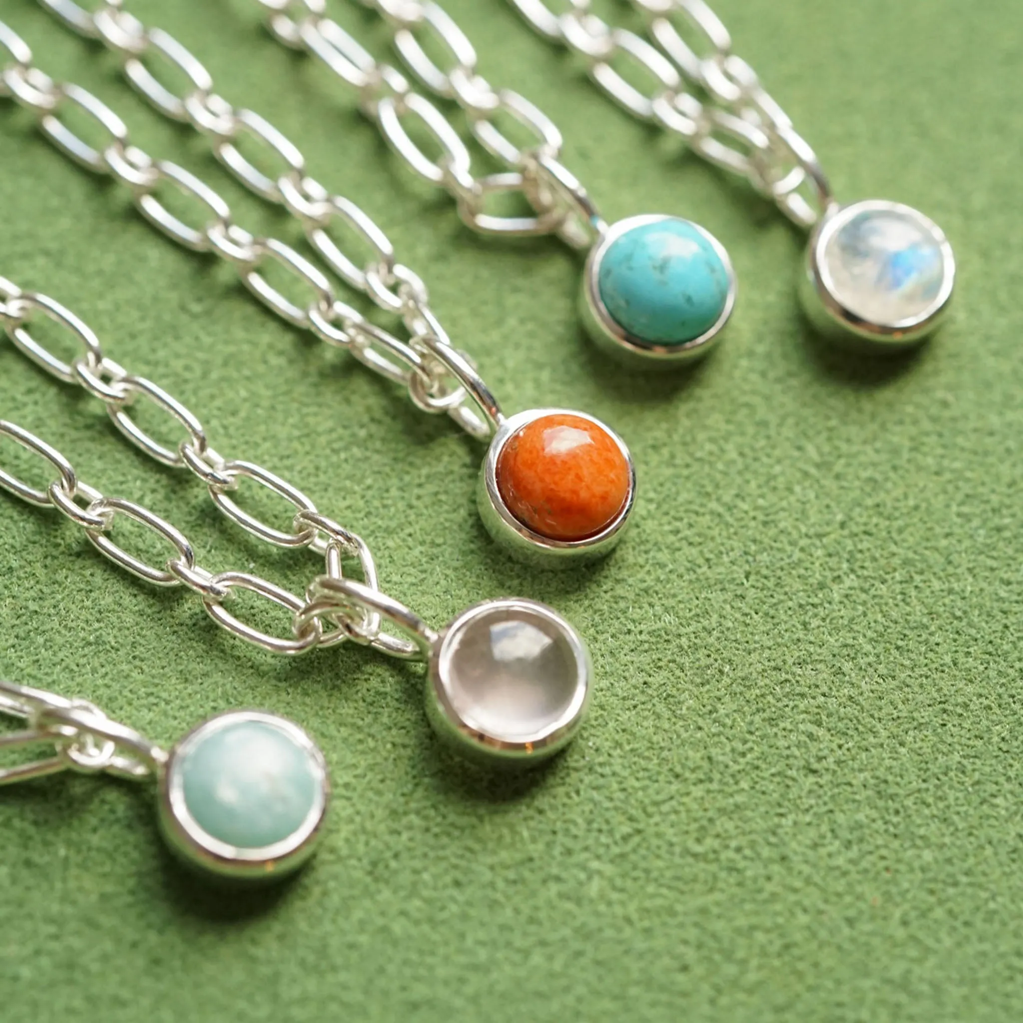 Turquoise Chunky Healing Stone Necklace Sterling Silver sold by Daisy Jewellery product image thumbnail 3