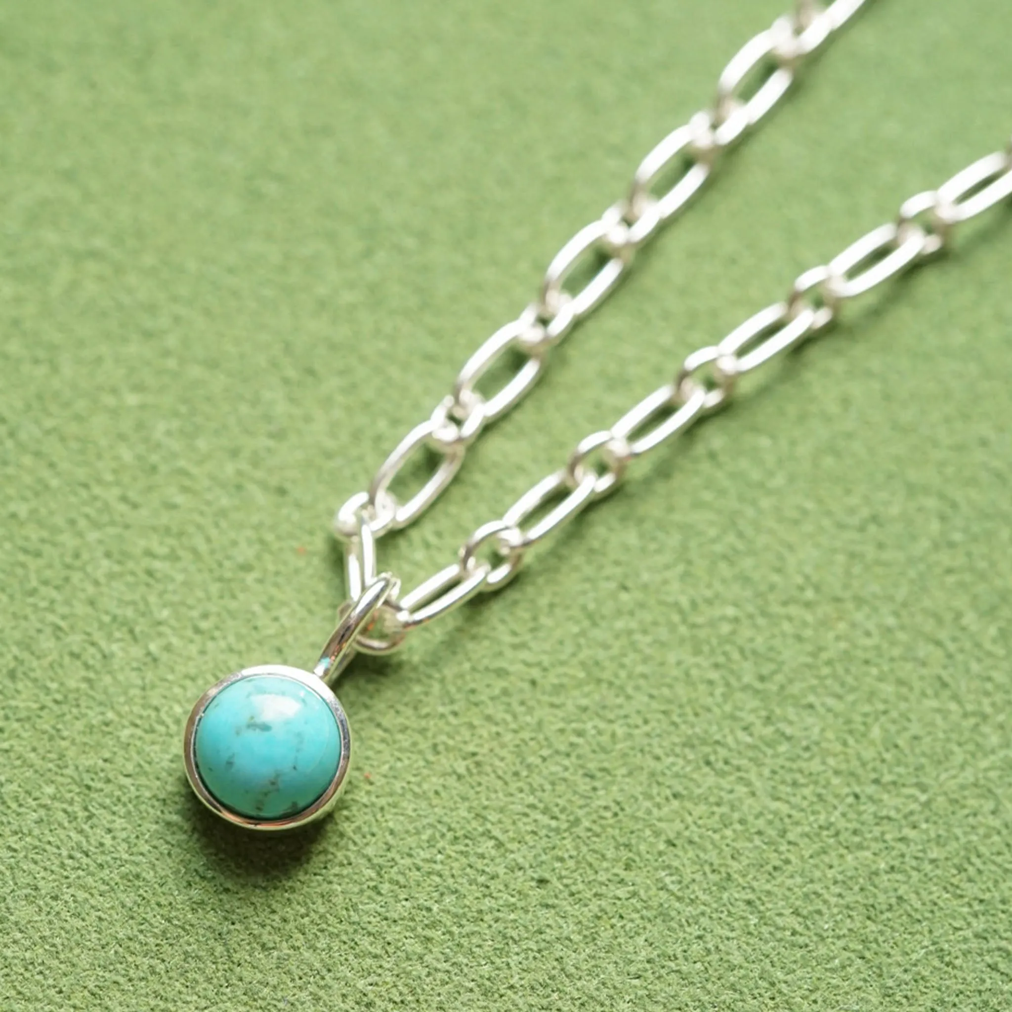 Turquoise Chunky Healing Stone Necklace Sterling Silver sold by Daisy Jewellery product image thumbnail 5