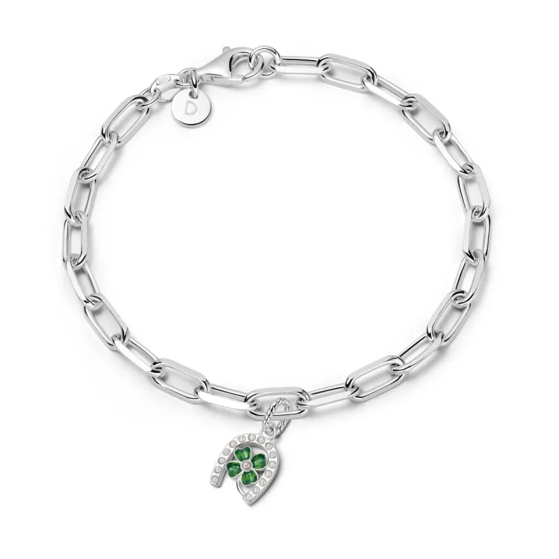 Shrimps Clover Charm Bracelet Sterling Silver sold by Daisy Jewellery