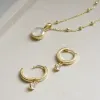 Rainbow Moonstone Healing Huggie Hoop Earrings 18ct Gold Plate sold by Daisy Jewellery
