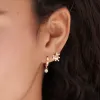 Rainbow Moonstone Healing Huggie Hoop Earrings 18ct Gold Plate sold by Daisy Jewellery