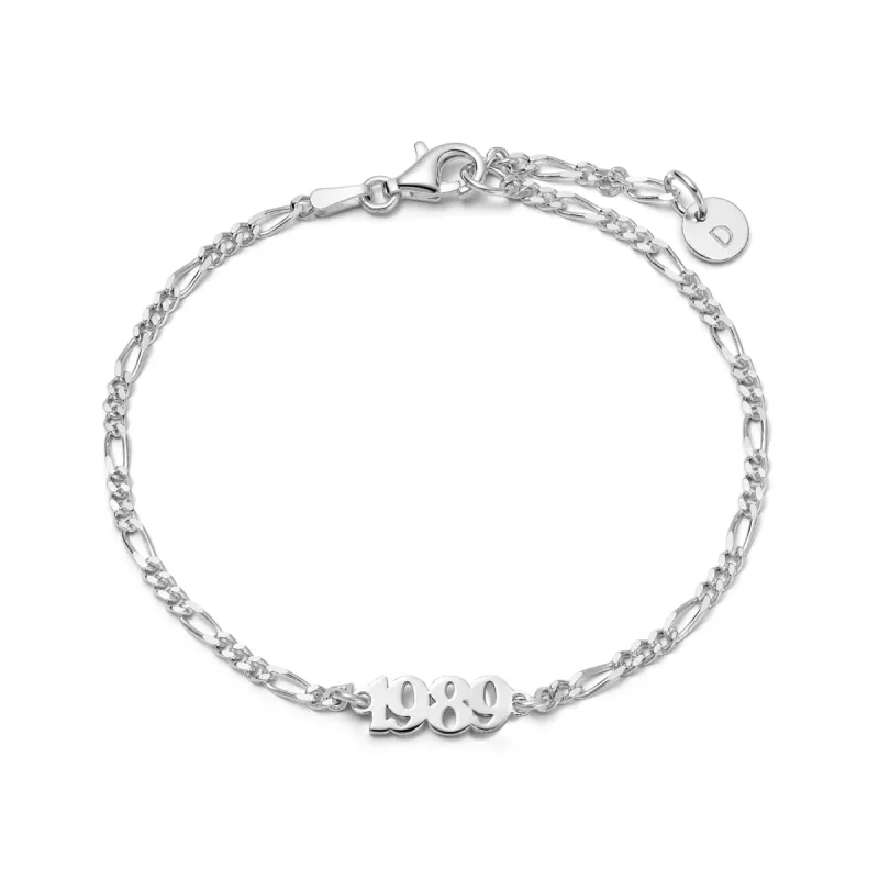 Personalised Year Bracelet Sterling Silver (Taylor's Version) sold by Daisy Jewellery