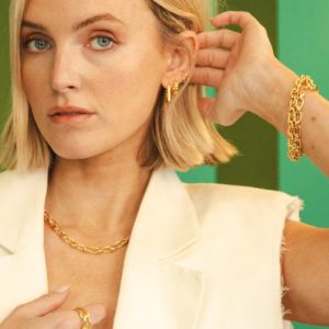 Polly Sayer Linked Chain Necklace 18ct Gold Plate sold by Daisy Jewellery