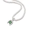 Shrimps Clover Charm Pearl Necklace Sterling Silver sold by Daisy Jewellery
