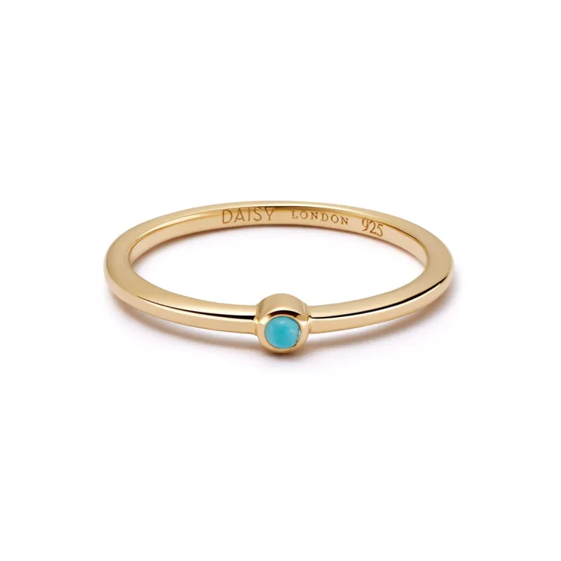 Turquoise Healing Stone Ring 18ct Gold Plate sold by Daisy Jewellery