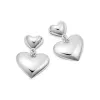 Double Heart Earrings Silver Plate sold by Daisy Jewellery