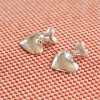 Double Heart Earrings Silver Plate sold by Daisy Jewellery