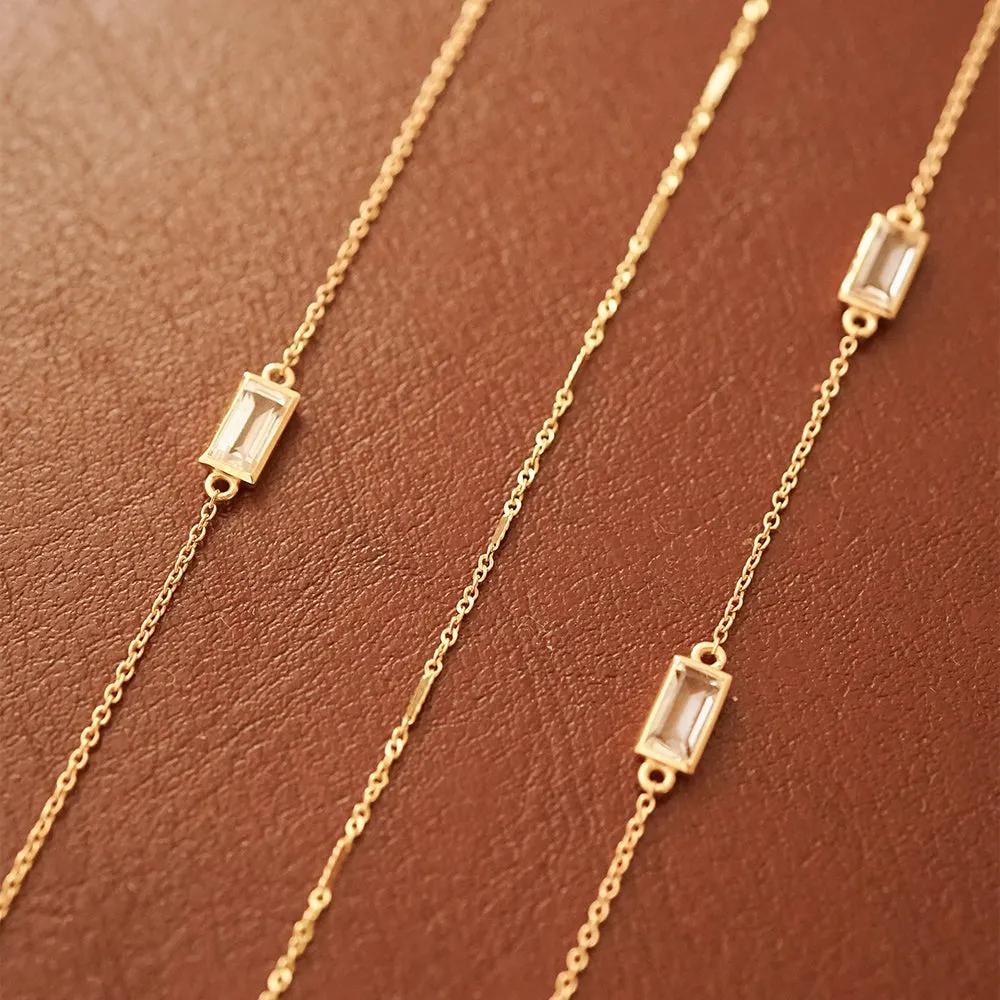 Estée Lalonde Fine Baguette Sapphire Bracelet 14ct Solid Gold sold by Daisy Jewellery product image thumbnail 5