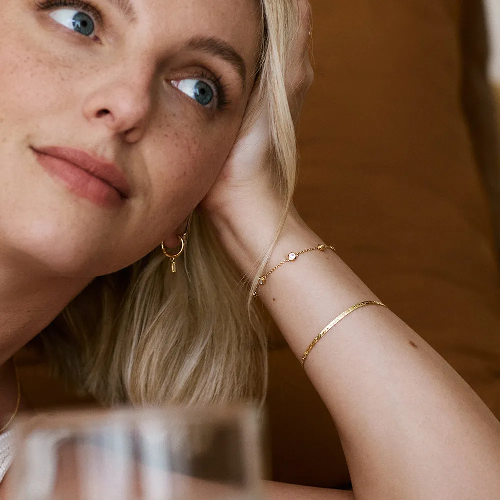 Estée Lalonde Fine Round Sapphire Station Bracelet 14ct Solid Gold sold by Daisy Jewellery product image thumbnail 4