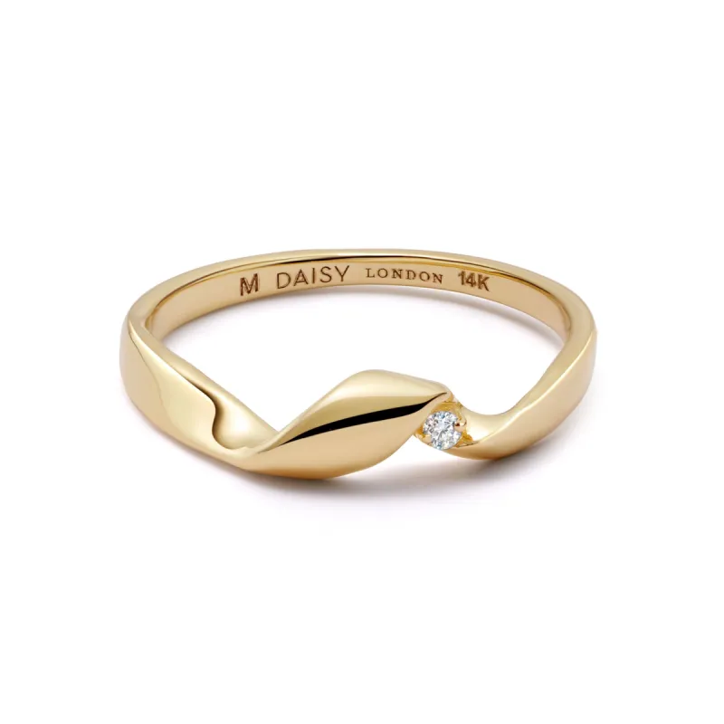 Estée Lalonde Fine Flow Diamond Ring 14ct Solid Gold sold by Daisy Jewellery