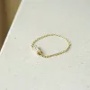 Estée Lalonde Fine Baguette Sapphire Chain Ring 14ct Solid Gold sold by Daisy Jewellery