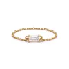 Estée Lalonde Fine Baguette Sapphire Chain Ring 14ct Solid Gold sold by Daisy Jewellery