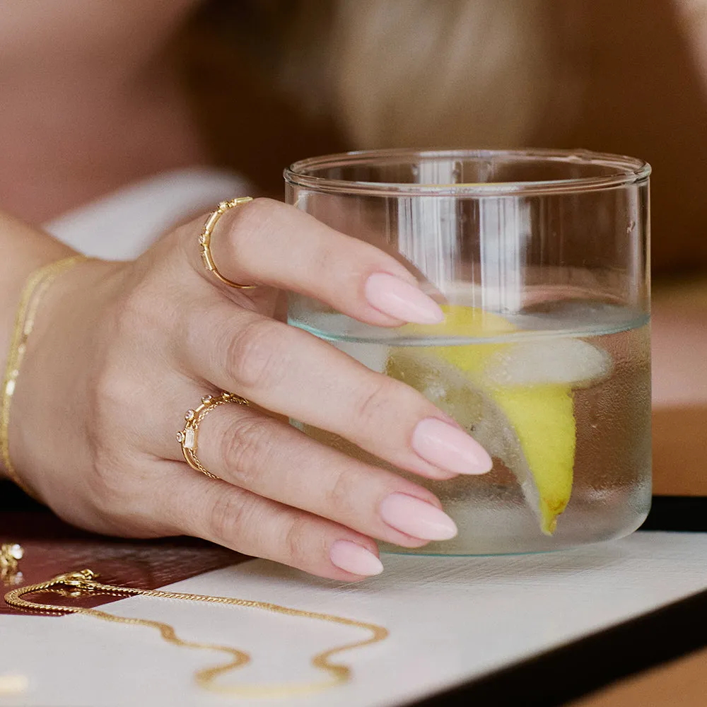 Estée Lalonde Fine Baguette Sapphire Chain Ring 14ct Solid Gold sold by Daisy Jewellery product image thumbnail 4