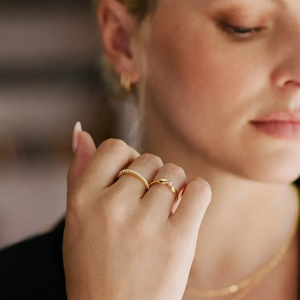 Estée Lalonde Fine Pavé Ring 14ct Solid Gold sold by Daisy Jewellery product image thumbnail 4