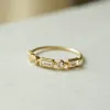 Estée Lalonde Fine Baguette Sapphire Ring 14ct Solid Gold sold by Daisy Jewellery