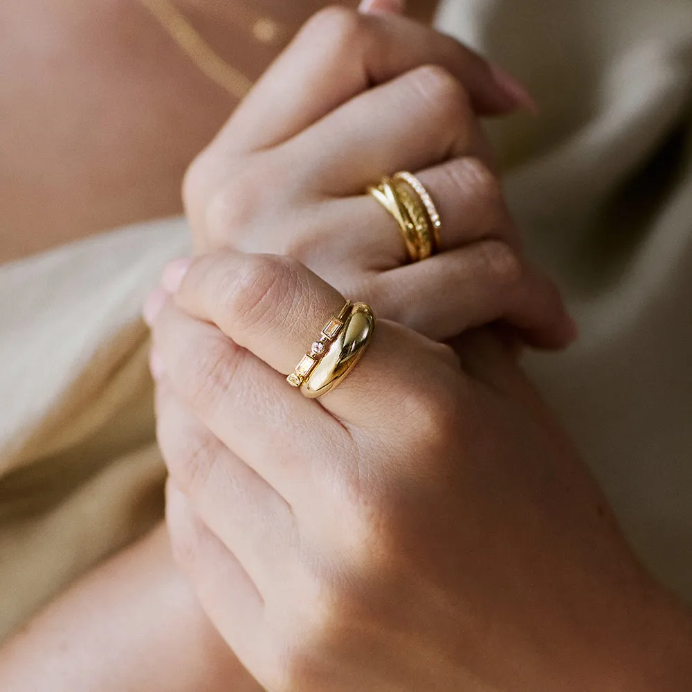 Estée Lalonde Fine Baguette Sapphire Ring 14ct Solid Gold sold by Daisy Jewellery product image thumbnail 2