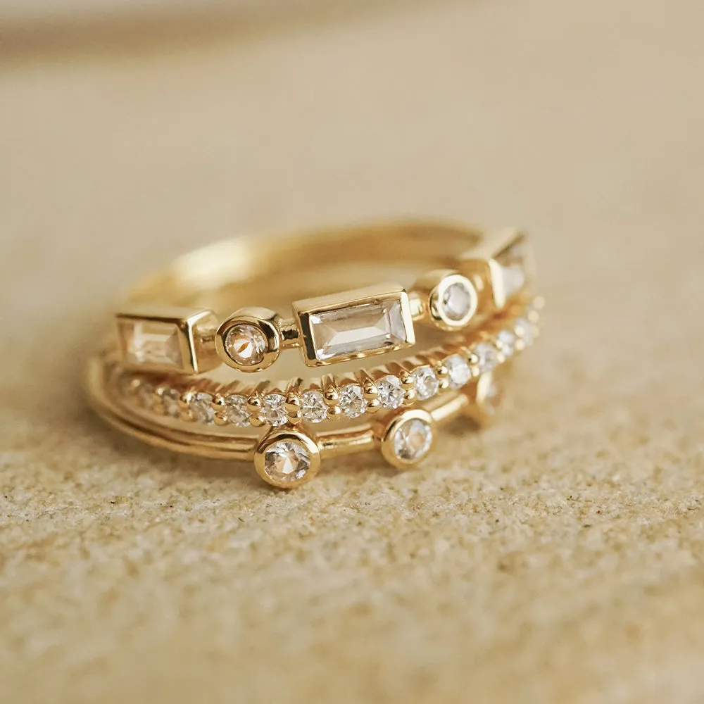 Estée Lalonde Fine Baguette Sapphire Ring 14ct Solid Gold sold by Daisy Jewellery product image thumbnail 4