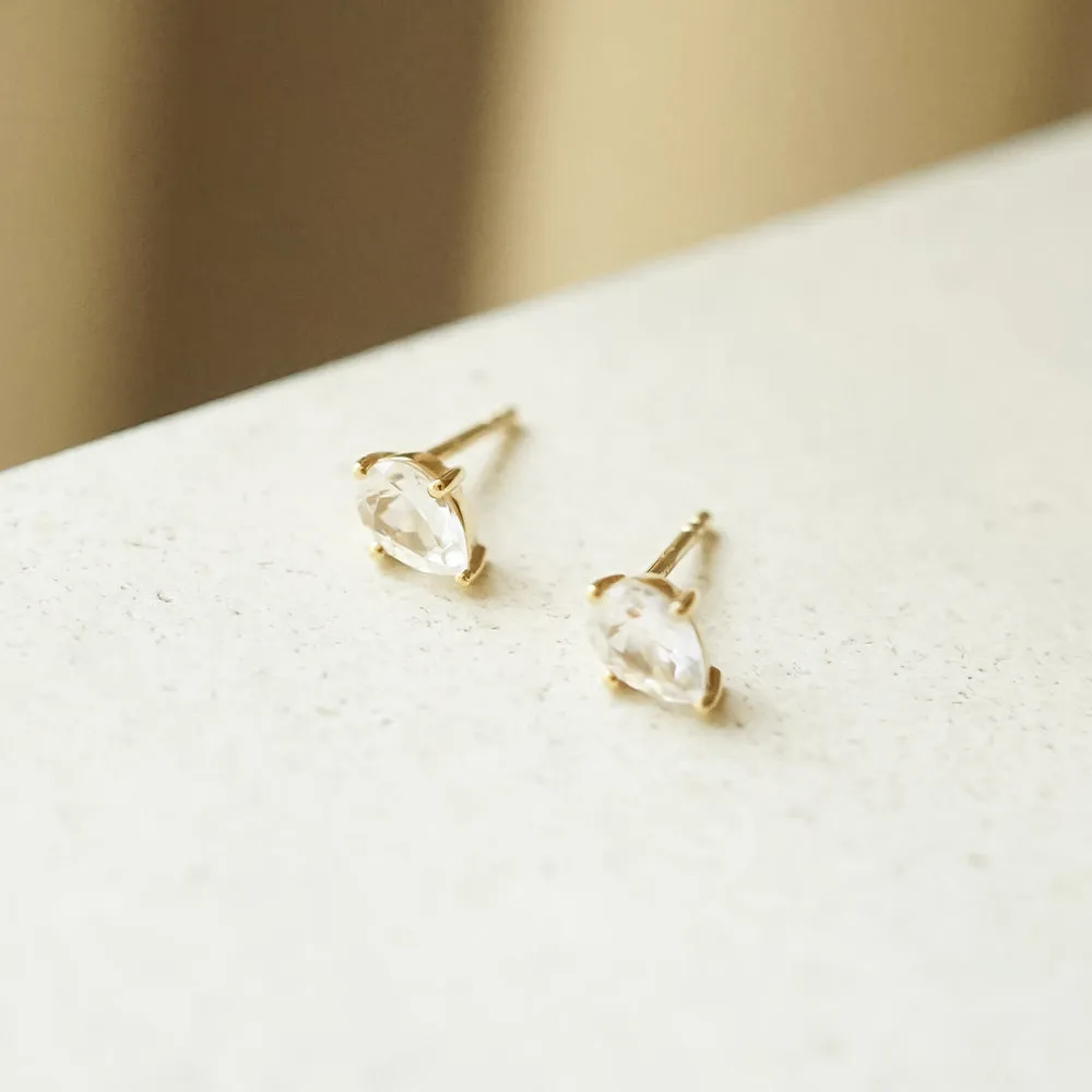 Estée Lalonde Fine Pear Sapphire Single Stud Earring 14ct Solid Gold sold by Daisy Jewellery product image thumbnail 5